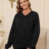 Maternity Nursing Sweatshirt Hidden Zipper Oversized Fit-2