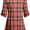 Quinee Nursing Top Maternity Shirt Plaid Breastfeeding Tee-2