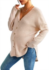 MamaComfort Maternity Long Sleeve Tee Stretch Knit-0