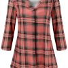 Quinee Nursing Top Maternity Shirt Plaid Breastfeeding Tee-1