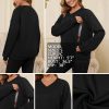 Maternity Nursing Sweatshirt Hidden Zipper Oversized Fit-4