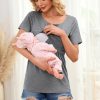Smallshow Nursing Shirts 4 Pack Rayon Spandex Maternity Tops-2