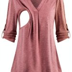 Quinee Nursing Top Maternity Shirt Breastfeeding Opening-0
