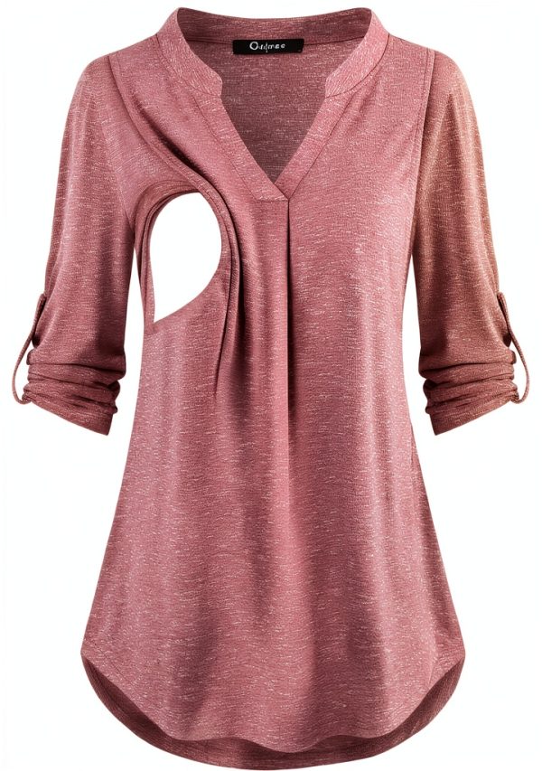 Quinee Nursing Top Maternity Shirt Breastfeeding Opening-0