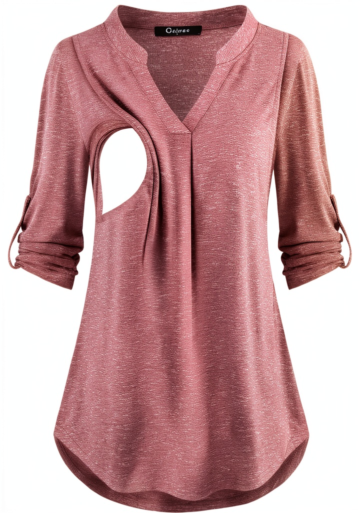 Quinee nursing top in Light Blue color showing breastfeeding opening