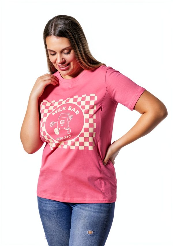 Giftifymama Maternity Nursing Top Cotton Hidden Zipper-2