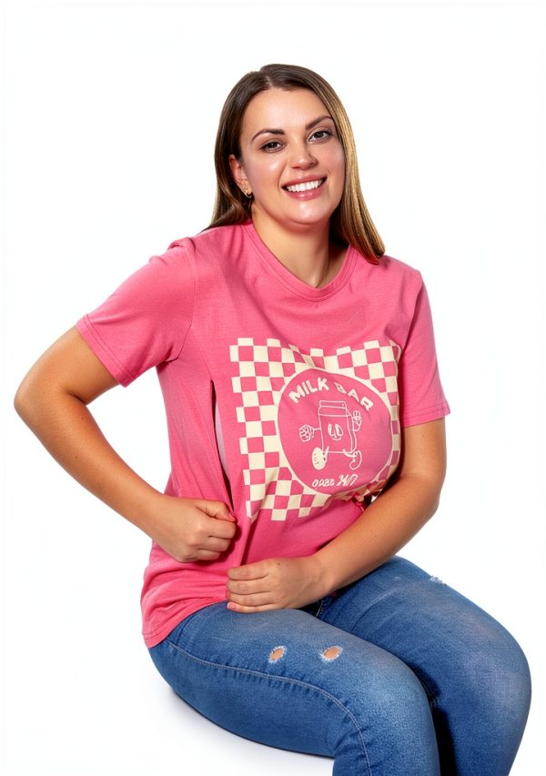 Giftifymama Nursing Top Cotton Hidden Zipper Maternity Shirt-1