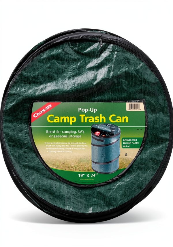 Coghlan's Green Trash Can - Lightweight Camping Waste Bin-0