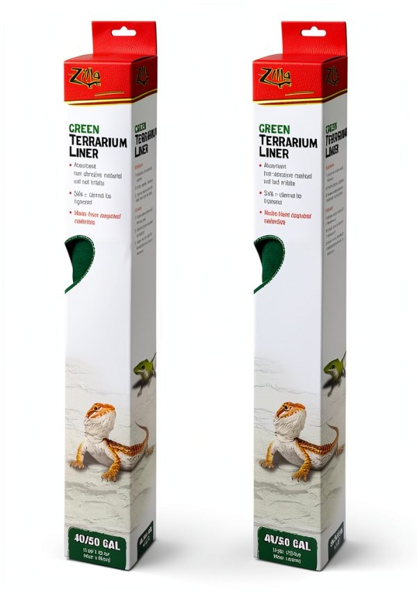 Terrarium Liners Zilla 2 Pack 40/50 Gallon Green Bedding-0
