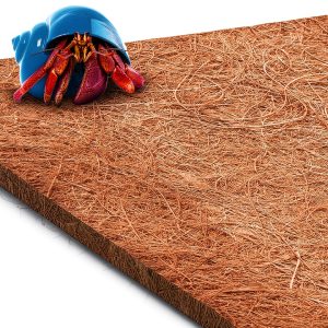 SunGrow Coco Fiber Hermit Crab & Reptile Carpet, Gecko Terrarium Liner, and Floor Bedding Substrate & Supplies, Climbing Wall Carpet & Mat for Hermit Crabs, 10" x 13", 1 Piece Per Pack-0