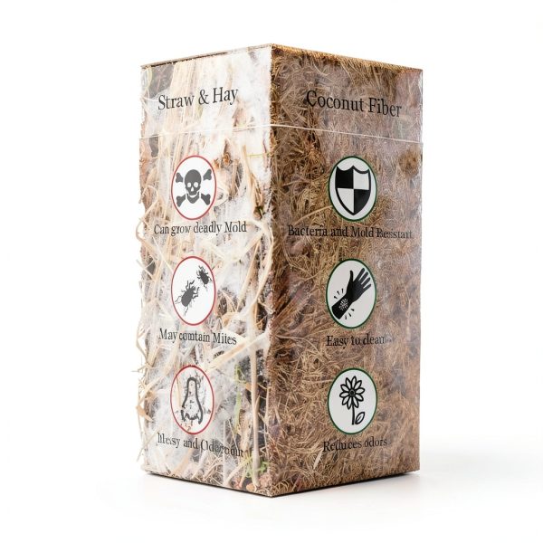 SunGrow Coco Fiber Hermit Crab & Reptile Carpet, Gecko Terrarium Liner, and Floor Bedding Substrate & Supplies, Climbing Wall Carpet & Mat for Hermit Crabs, 10" x 13", 1 Piece Per Pack-5