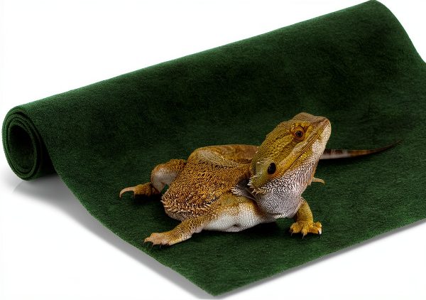 Reptile Mat SunGrow Terrarium Liner 30-65 Gallon Green Soft Bedding-0