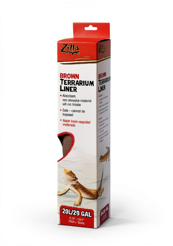 Zilla Brown Terrarium Liner 20/29 Gallon Pack of 3 Reptile Bedding-0