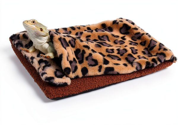 Bearded Dragon Bed ADOGGYGO Warm Sleeping Bag 12x8 Brown-2