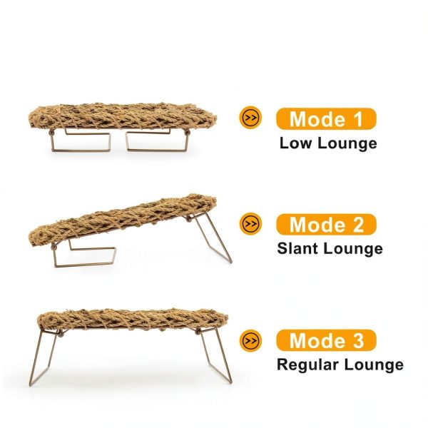 Bearded Dragon Hammock SAQVX Metal Legs Seagrass Platform B13-1