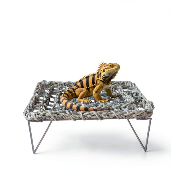 Bearded Dragon Hammock SAQVX Metal Legs Seagrass Platform B13-5