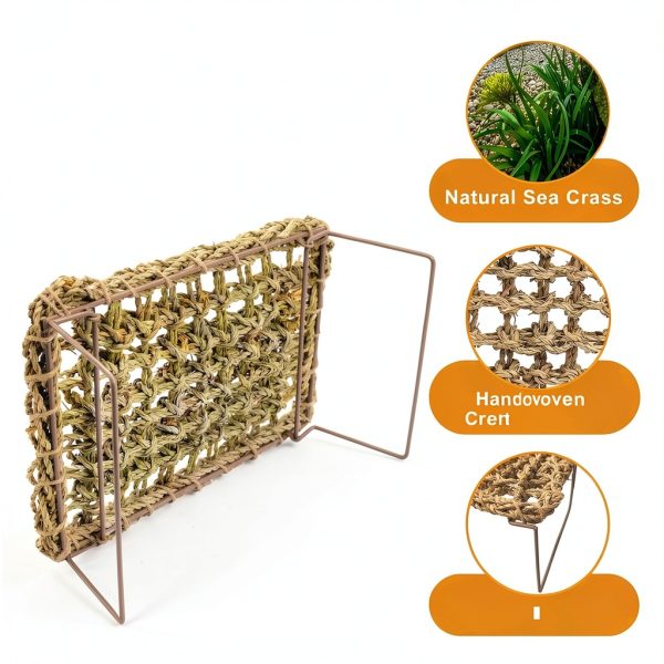Bearded Dragon Hammock SAQVX Metal Legs Seagrass Platform B13-2