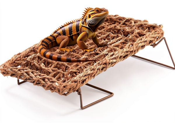 Bearded Dragon Hammock SAQVX Metal Legs Seagrass Platform B13-0
